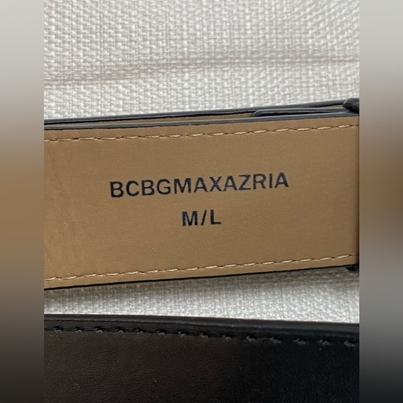 New Adjustable BCBGMaxAzris Black Leather Belt NWT main image 5